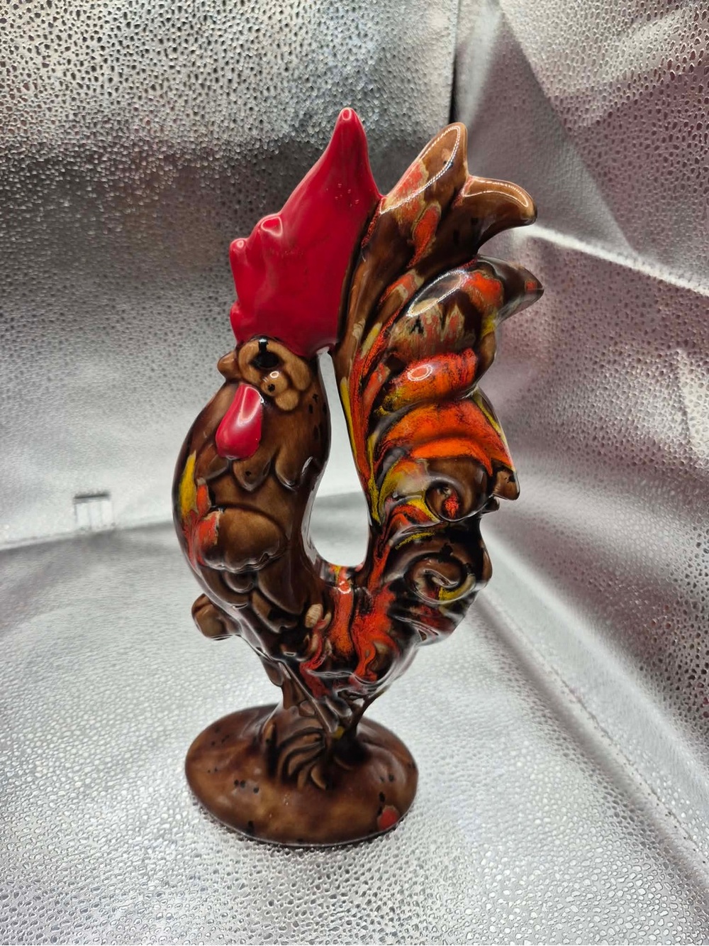 MCM Rooster Statue Cottagecore Farmhouse Decor Retro Atlantic Mold Chicken